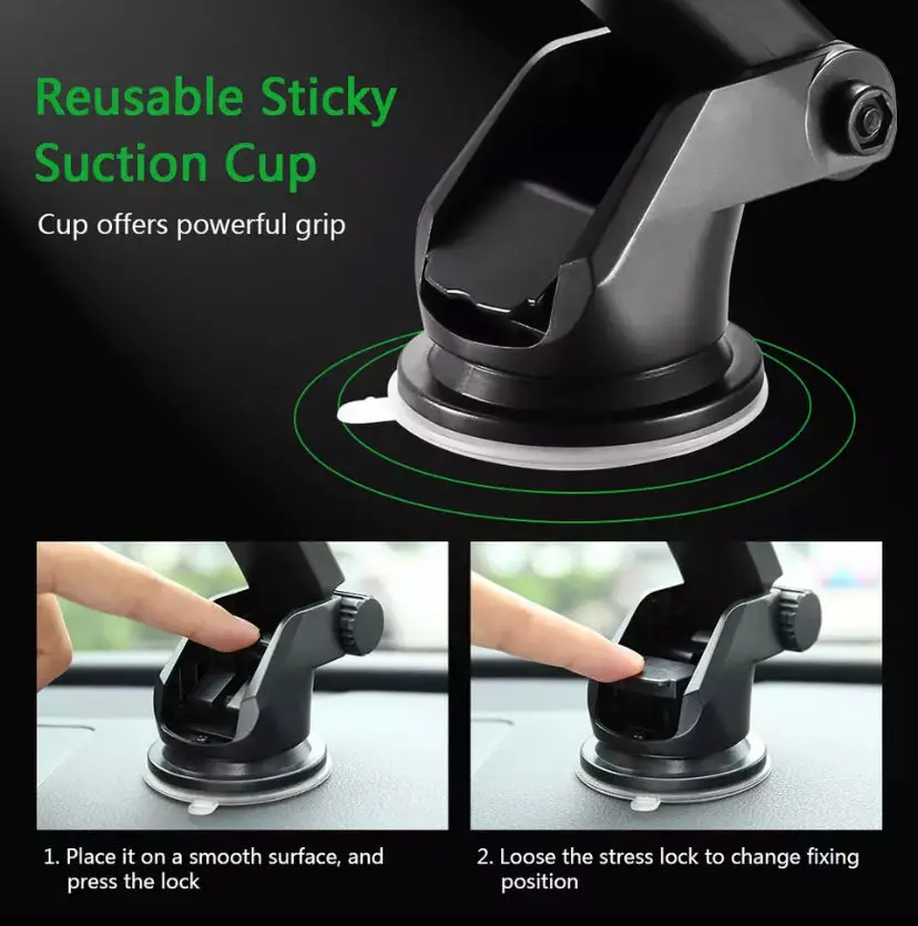 Car Phone Mount Holder Adjustable Long Neck One Touch - Image 7