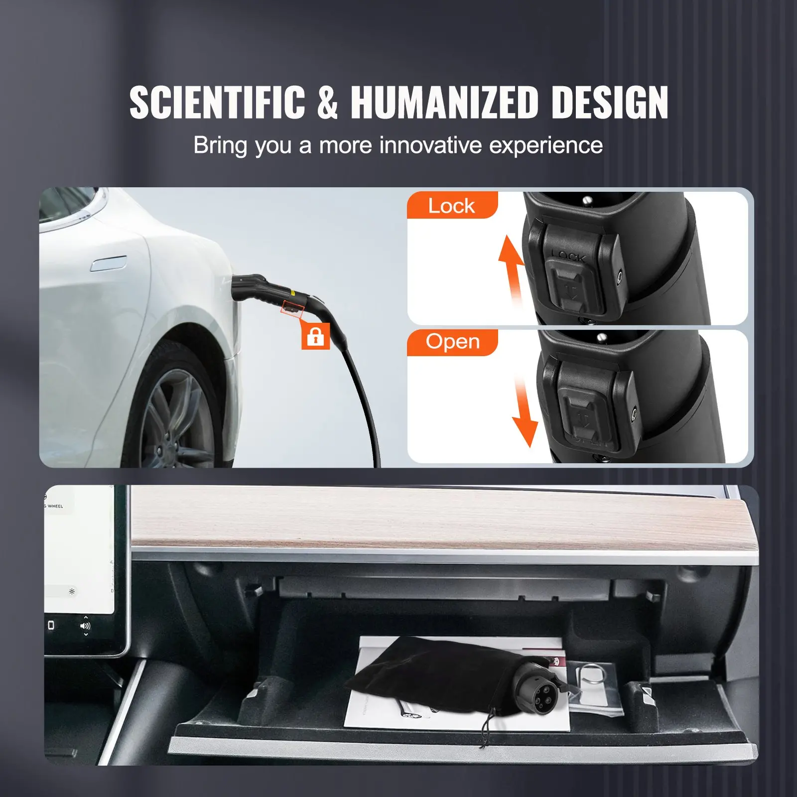 VEVOR Tesla to J1772 Charging Adapter, Max 48 Amp 240V, J1772 EVs Charger Adapter - Image 6