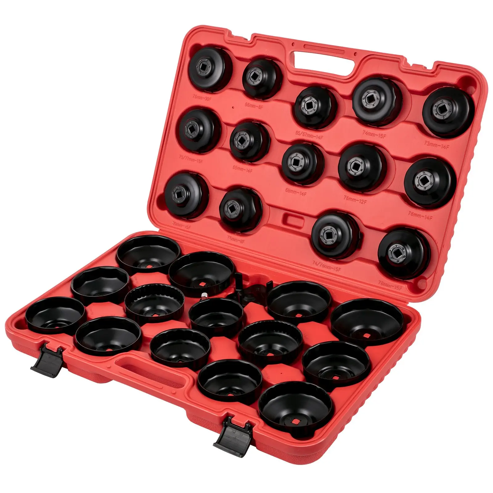 VEVOR Oil Filter Socket Set, 30 Pcs Oil Filter Wrench Set, Sturdy Steel Oil Filter Socket, 3/8" Oil Filter Socket, Low Profile Oil Filter Socket Set For Easy Access, Oil Filter Wrench Cap Set with Ca - Image 10