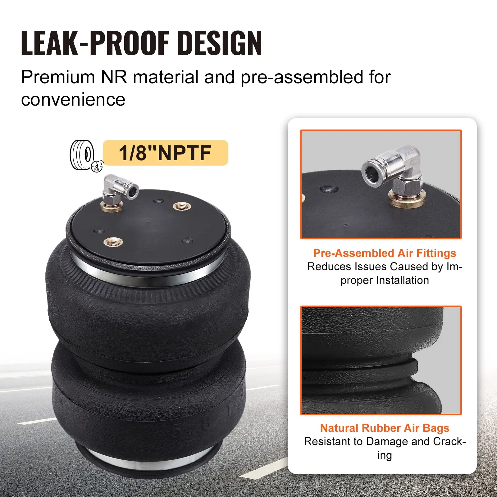 VEVOR Air Bag Suspension Kit Fits 2014-2023 Dodge Ram 2500 2WD 4WD 5000 lbs - Image 3