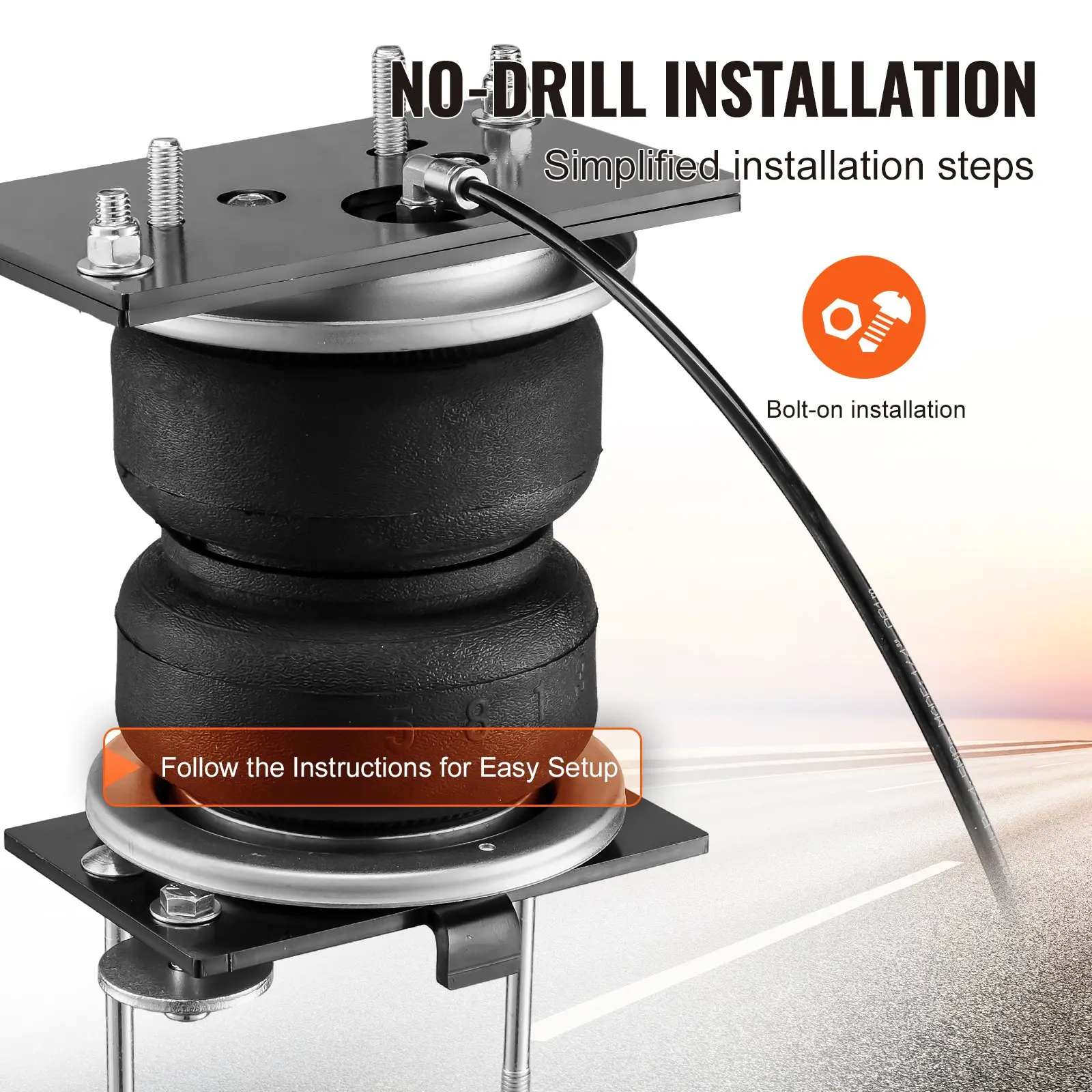 VEVOR Air Bag Suspension Kit Fits 2014-2023 Dodge Ram 2500 2WD 4WD 5000 lbs - Image 5