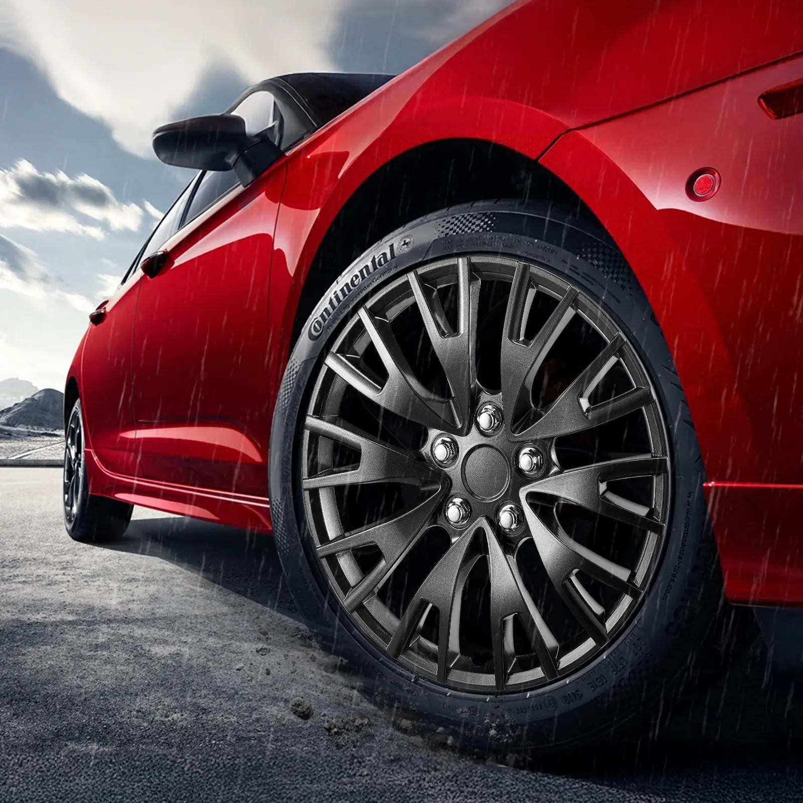 VEVOR Wheel Rim Cover Hubcaps, 16 in Diameter, Sturdy & Durable Scratch-Resistant Hubcap with Snap & Valve Nozzle Hole, ABS & PC Hubcap with High Rigidity & Less Wind Drag, Fits for All Weather Use - Image 7