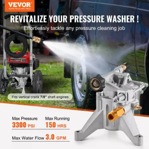 VEVOR Pressure Washer Pump, 7/8" Shaft Vertical