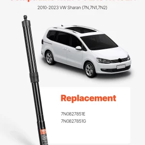 VEVOR Rear Left & Right Tailgate Power Lift Support, Compatible with 2010-2023 VW Sharan (7N,7N1,7N2), Electric Tailgate Liftgate Power Hatch Shock Strut Replace OE# 7N0827851E 7N0827851G (2PCS)