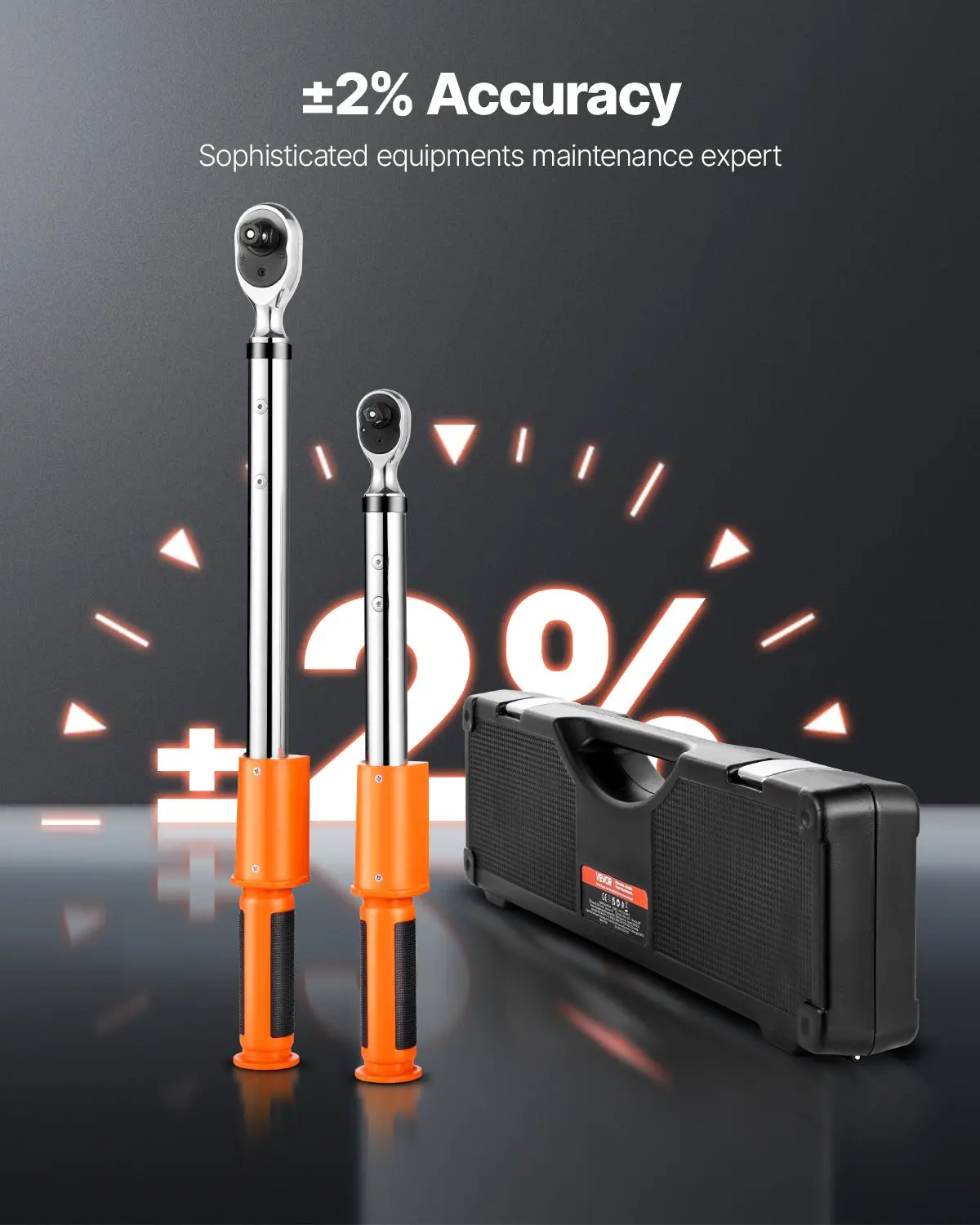 VEVOR Digital Torque Wrench Set, 2 Pieces, 1/2, 3/8 Inch Drive - Image 2