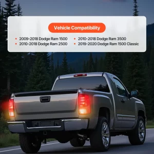 VEVOR Tail Light Assembly Compatible with 2009-2018 Dodge Ram