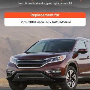 VEVOR Front & Rear Brake Kit Compatible with 2012-2016 Honda CR-V