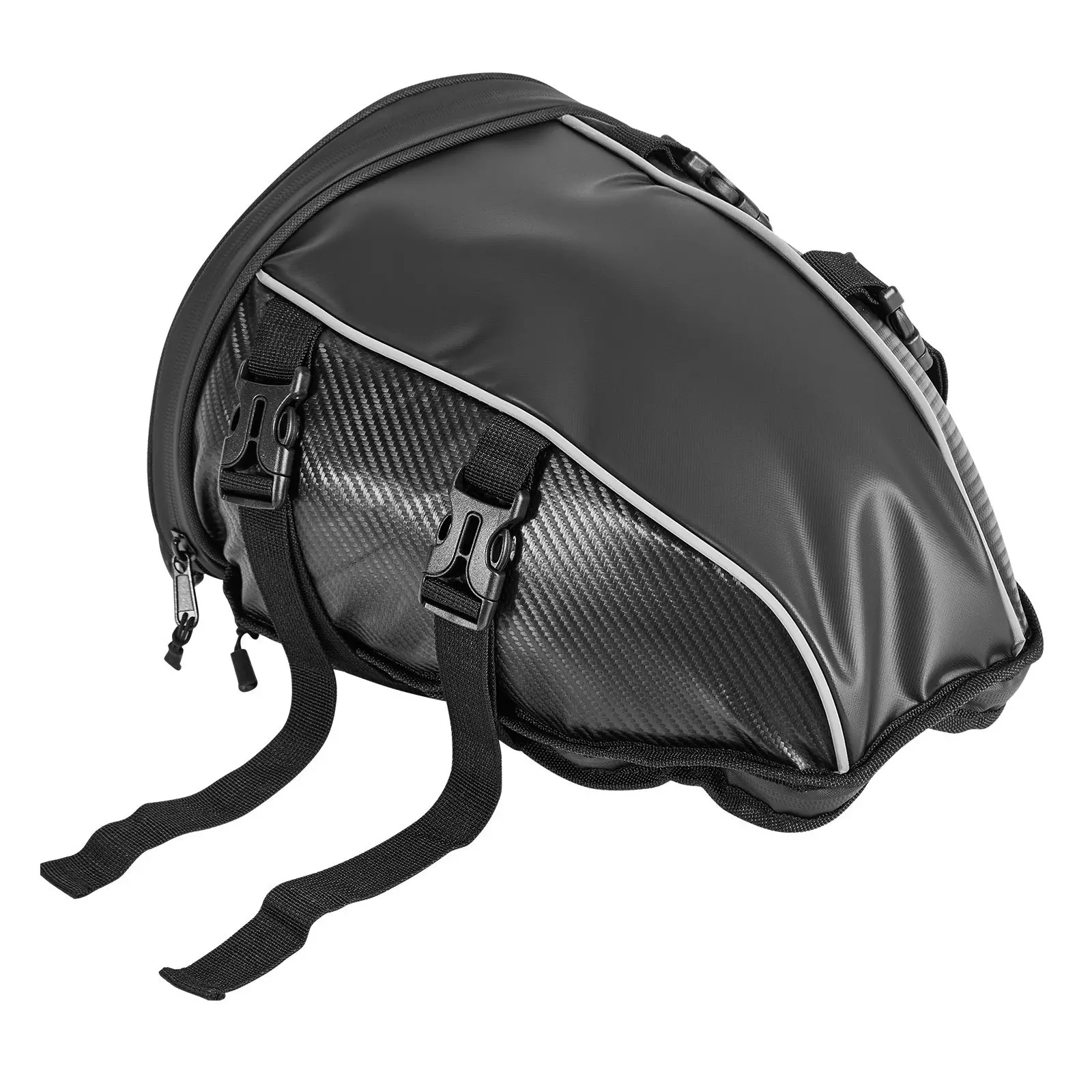 VEVOR Motorcycle Tail Bag, 10 L Motorcycle Rear Seat Bag with Waterproof Rain Cover, Outdoor Sports Motorbike Luggage Storage Trunk Rack Backpack Handbag with Shoulder Strap and Inner Pocket, Black - Image 10