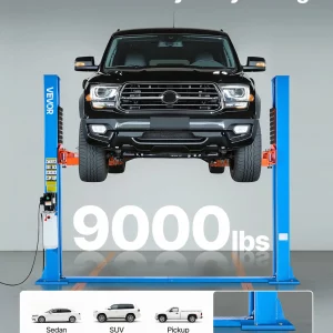 VEVOR 2 Post Lift, 9000 lbs Capacity, 220V 2.95 HP Powerful Motor, Two Post Car Lift Auto Hoist for Sedan SUV Pickup, Automotive Hoist 74.8 Inch Height for Home Garage, Repair Shop, Workshop, Blue